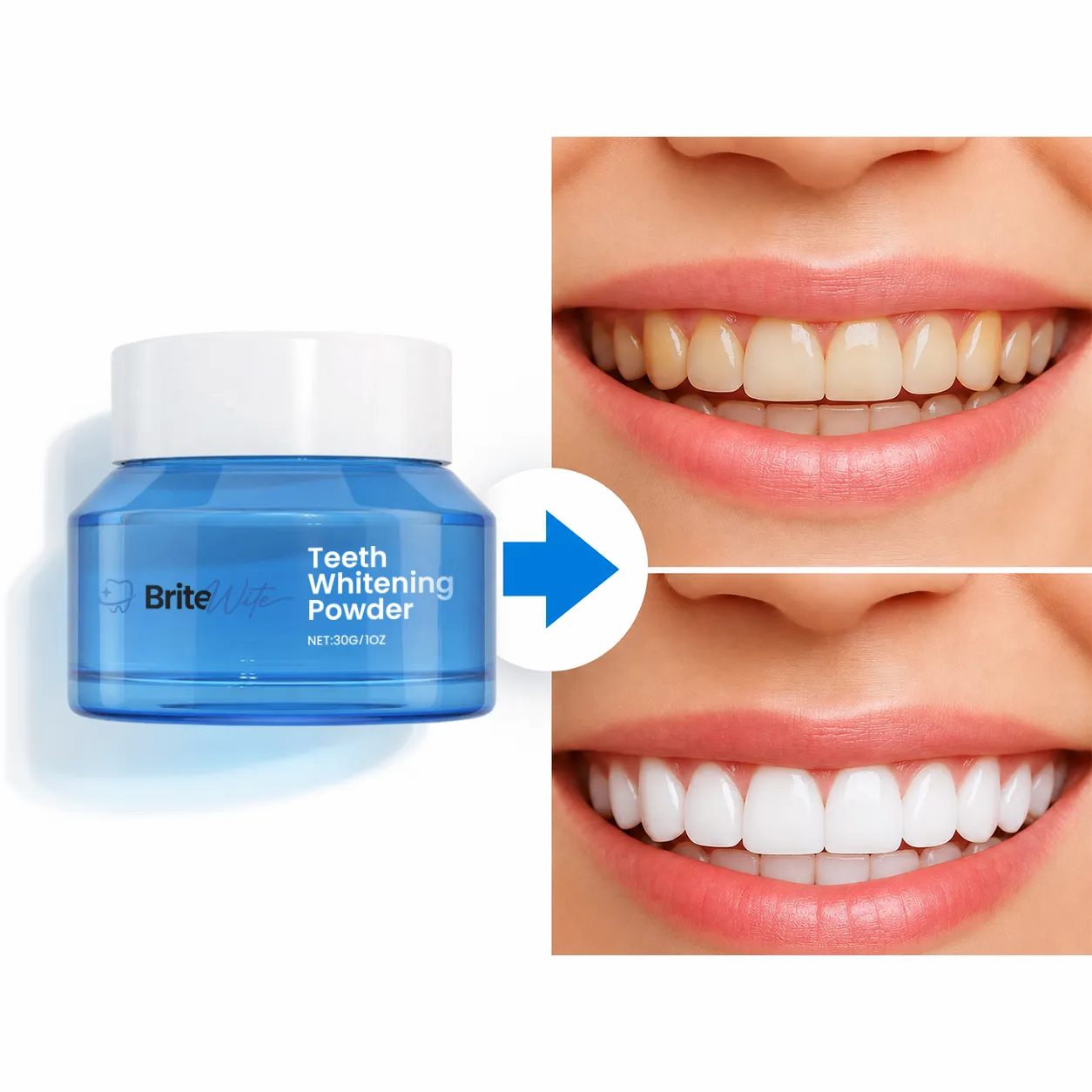 BriteWite in use — daily whitening routine